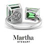 Martha Stewart 4 1/2 Carat Emerald Two Stone Ring In Sterling Silver Image-8