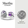 Martha Stewart 3 3/4 Carat Amethyst Two Stone Ring In Sterling Silver Image-2