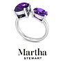 Martha Stewart 3 3/4 Carat Amethyst Two Stone Ring In Sterling Silver Image-7
