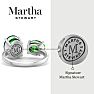 Martha Stewart 3 3/4 Carat Emerald Two Stone Ring In Sterling Silver Image-2