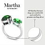 Martha Stewart 3 3/4 Carat Emerald Two Stone Ring In Sterling Silver Image-4
