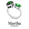 Martha Stewart 3 3/4 Carat Emerald Two Stone Ring In Sterling Silver Image-7
