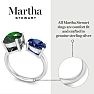 Martha Stewart 3 3/4 Carat Emerald and Sapphire Two Stone Ring In Sterling Silver Image-4