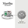Martha Stewart 3 1/4 Carat Emerald and Ruby Two Stone Ring In Sterling Silver Image-2