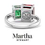 Martha Stewart 3 1/4 Carat Emerald and Ruby Two Stone Ring In Sterling Silver Image-8