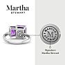 Martha Stewart 3 1/4 Carat Amethyst Two Stone Ring In Sterling Silver Image-2