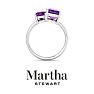 Martha Stewart 3 1/4 Carat Amethyst Two Stone Ring In Sterling Silver Image-7