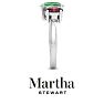 Martha Stewart 2 3/4 Carat Emerald and Ruby Two Stone Ring In Sterling Silver Image-10