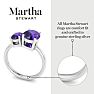Martha Stewart 2 3/4 Carat Amethyst Two Stone Ring In Sterling Silver Image-4
