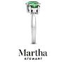 Martha Stewart 2 3/4 Carat Emerald Two Stone Ring In Sterling Silver Image-10