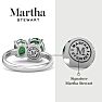 Martha Stewart 2 3/4 Carat Emerald Two Stone Ring In Sterling Silver Image-2
