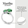 Martha Stewart 2 3/4 Carat Emerald Two Stone Ring In Sterling Silver Image-4