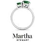 Martha Stewart 2 3/4 Carat Emerald Two Stone Ring In Sterling Silver Image-8