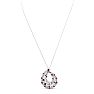 3 Carat Ruby and Diamond Fancy Necklace In 14 Karat White Gold, 18 Inches Image-3