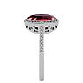 3 ½ Carat Ruby and Diamond Halo Ring created in platinum overlay
 Image-4
