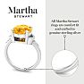 Martha Stewart 4 1/2 Carat Oval Shape Citrine and Lab Grown Diamond Ring In Sterling Silver Image-4