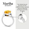 Martha Stewart 4 1/2 Carat Oval Shape Citrine and Lab Grown Diamond Ring In Sterling Silver Image-7