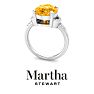 Martha Stewart 4 1/2 Carat Oval Shape Citrine and Lab Grown Diamond Ring In Sterling Silver Image-8