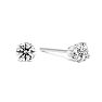 Estate Jewelry 1/2 Carat Natural Diamond Stud Earrings and Necklace. Fiery Diamonds Mounted In 14K White Gold Image-3