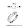 Bruno Magli Mens 1/4 Carat Round Shape Lab Grown Diamond Floating Solitaire Ring In Sterling Silver Image-3