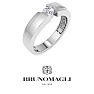 Bruno Magli Mens 1/4 Carat Round Shape Lab Grown Diamond Floating Solitaire Ring In Sterling Silver Image-5