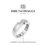 Bruno Magli Mens 1/4 Carat Princess Cut Lab Grown Diamond Floating Solitaire Ring In Sterling Silver Image-3
