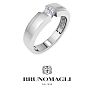 Bruno Magli Mens 1/4 Carat Princess Cut Lab Grown Diamond Floating Solitaire Ring In Sterling Silver Image-5