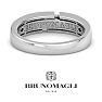 Bruno Magli Mens 1/2 Carat Emerald Cut Lab Grown Diamond Floating Solitaire Ring In Sterling Silver Image-7