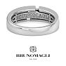 Bruno Magli Mens 3/4 Carat Emerald Cut Lab Grown Diamond Floating Solitaire Ring In Sterling Silver Image-7