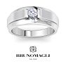 Bruno Magli Mens 1/3 Carat Round Shape Lab Grown Diamond Solitaire Ring In Sterling Silver Image-1