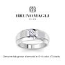 Bruno Magli Mens 1/3 Carat Round Shape Lab Grown Diamond Solitaire Ring In Sterling Silver Image-2