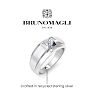 Bruno Magli Mens 1/3 Carat Round Shape Lab Grown Diamond Solitaire Ring In Sterling Silver Image-3