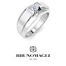 Bruno Magli Mens 1/3 Carat Round Shape Lab Grown Diamond Solitaire Ring In Sterling Silver Image-5