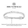 Bruno Magli Mens Pietro 1/2 Carat Lab Grown Diamond Bracelet In Sterling Silver, 8 Inches Image-2