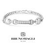 Bruno Magli Mens Filippo 1/4 Carat Lab Grown Diamond Bracelet In Sterling Silver, 8 Inches Image-1