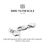 Bruno Magli Mens Filippo 1/4 Carat Lab Grown Diamond Bracelet In Sterling Silver, 8 Inches Image-3