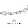 Bruno Magli Mens Filippo 1/4 Carat Lab Grown Diamond Bracelet In Sterling Silver, 8 Inches Image-5
