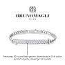 Bruno Magli Mens Giuseppe 1 1/2 Carat Lab Grown Diamond Bracelet In Sterling Silver, 8 Inches Image-2
