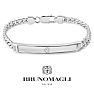 Bruno Magli Mens Carlo 1/10 Carat Lab Grown Diamond Bracelet In Sterling Silver, 8 Inches Image-1