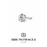 Bruno Magli Mens 1/2 Carat Lab Grown Diamond Martini Stud Earring In Sterling Silver Image-1