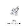 Bruno Magli Mens 3/4 Carat Lab Grown Diamond Martini Stud Earring In Sterling Silver Image-7