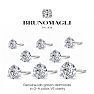 Bruno Magli Mens 4 Carat Lab Grown Diamond Martini Stud Earring In Sterling Silver Image-2
