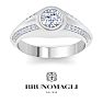 Bruno Magli Mens 1 1/2 Carat Round Shape Lab Grown Diamond Ring In Sterling Silver Image-1