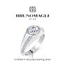 Bruno Magli Mens 1 1/2 Carat Round Shape Lab Grown Diamond Ring In Sterling Silver Image-3