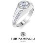 Bruno Magli Mens 1 1/2 Carat Round Shape Lab Grown Diamond Ring In Sterling Silver Image-5