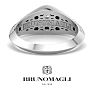 Bruno Magli Mens 1 1/2 Carat Round Shape Lab Grown Diamond Ring In Sterling Silver Image-7