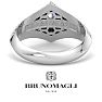 Bruno Magli Mens 1 1/2 Carat Princess Cut Lab Grown Diamond Ring In Sterling Silver Image-7