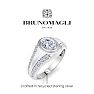 Bruno Magli Mens 1 1/2 Carat Oval Shape Lab Grown Diamond Ring In Sterling Silver Image-3