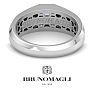 Bruno Magli Mens 1 1/2 Carat Asscher Cut Lab Grown Diamond Ring In Sterling Silver Image-7