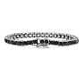2 Carat Black Diamond Tennis Bracelet I, 7 Inches. Fiery Amazing Diamonds In A Fabulous Solid Silver Bracelet! Image-2